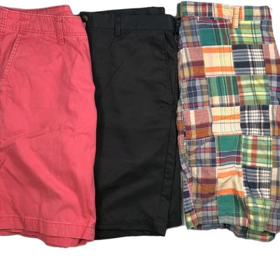 Lot Of 3 Shorts Men 34 Multicolor Plaid Pink Black Golf Bermuda Preppy Casual 3 - Image 1 of 4