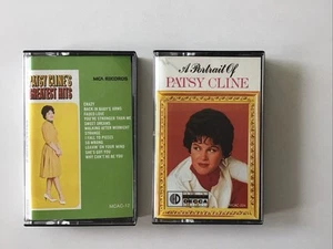 Patsy Cline Cassette 2 Tape Lot Vintage Country Music Greatest Hits & Portrait - Picture 1 of 7