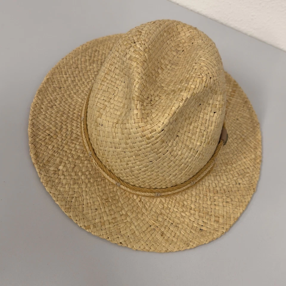 Sombrero Fedora de Paja Scala Rafia Para Hombres Banda Tejida Pequeña/Mediana Playa Sol Foto 1 de 4