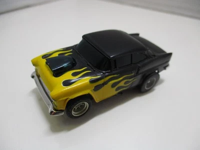 Vintage Aurora AFX Magna Sonic Slot Car #1064 '55 CHEVY BEL AIR (Black w/Flames) - Image 1 of 4