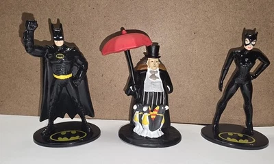 Lote de PVC Applause Batman, Catwoman, Penguin 1992 - 3 figuras - Batman Returns Foto 1 de 4