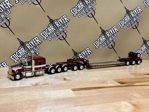 DCP 1/64 Kenworth W900 Magnitude Lowboy Jeep And Flip Axle Semi Truck Farm Toy - Picture 1 of 11