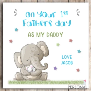 First Fathers Day Card As My Daddy Dad Father's Day From Bump Baby Daughter Son - Picture 1 of 9