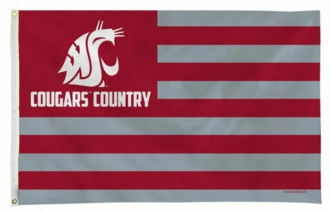 Washington State Cougars Flag Banner 3x5 Country Design Premium House University Cover