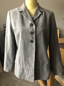 helline Jacket gr.40 Grau gefüttert Polyester Viskose Knöpfe Klassischer Kragen - Bild 1 von 11