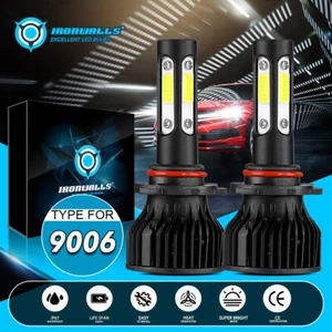 4-sides 9006 HB4 LED Headlight Bulbs Kit Low Beam 6500K 2000000LM White Bright - Imagen 1 de 12