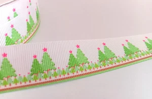 Cinta de rasgar ribete ribete abetos Navidad 22 mm - Imagen 1 de 2