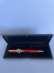 VINTAGE M&M'S BRAND CHARACTER PEN RARE  M&M/MARS - RED PEN WITH GOLD M CHARACTER