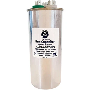 Appli Parts Dual Run Capacitor for ac 60+7.5 Mfd uF (microfarads) 370VAC CBB65 R - Picture 1 of 8