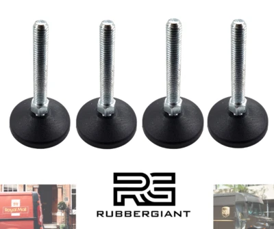 RUBBERGIANT Levelling Machine Feet M6 M8 Adjustable Machine Furniture Feet 38 Dia x 50mm