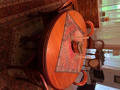 Antique Walnut Dining Table circa 1860 and Six Chairs - Image 1 of 3