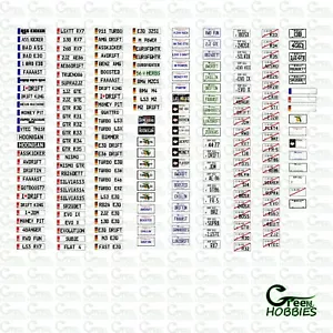 RC 1/10 License Plate Scale Sticker Decal Drift Car Onroad Body Licence Number - Picture 1 of 240