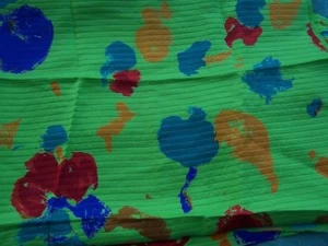 7/8yard BRT GREEN ITALIAN SILK MATELASSE HUNTER RED MUSTARD SPOTS FABRIC - Picture 1 of 1