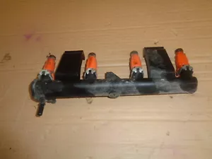 2002 PEUGEOT 307 1.6 PETROL 16V NFU INJECTOR RAIL ORANGE INJECTORS 9636337880 - Picture 1 of 4
