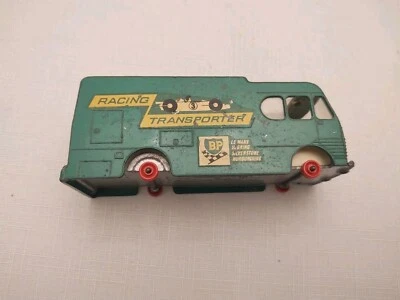 Vintage King Size Lesney Product Matchbox K-5 BP Racing Car Transporter Green - Image 1 of 4