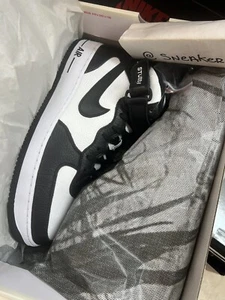 Nike Air Force 1 Mid x Stussy "Black/White" Mens Size 14 DJ7840-002 Panda Dunk - Picture 1 of 10