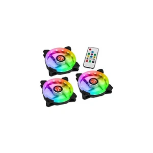 Raijintek IRIS 12 RBW ADD 120mm Chassis Fan Kit, 3x LED Fans with Controller - Picture 1 of 6