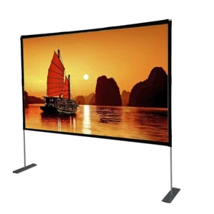 Premium Quality 120" Projector Screen Stand with Carry Bag Indoor/Outdoor - Picture 1 of 10