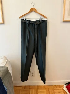 celine phoebe philo era pants with leather tie belt - Picture 1 of 5