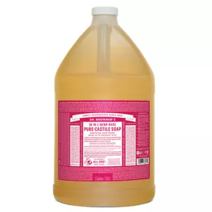 Dr. Bronner's Pure-Castile Soap Liquid (Hemp 18-in-1) Rose 946ml or 3.78L. - Picture 1 of 5