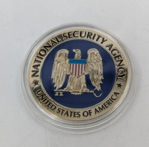National Security Agency United States Of America Challenge Coin NSA Gold Tone - Picture 1 of 5