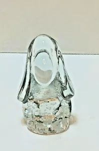 Figura Pisapapeles Perro Perro Perro Perro Vidrio Transparente De Colección Soplada a Mano Knick-Knack Bub - Imagen 1 de 8