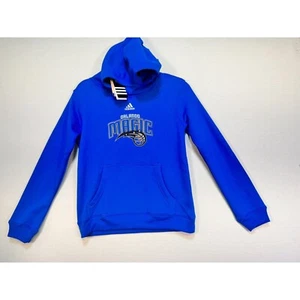 Adidas Youth Orlando Magic Blue Hoodie Medium Cotton & Polyester Blend - Picture 1 of 9