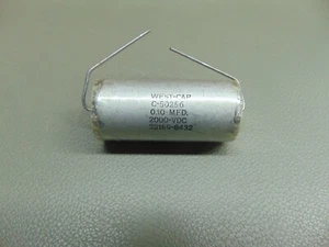 Condensador Mil-Spec sellado herméticamente de colección West-Cap 0,10 MFD 2000 VDC - Imagen 1 de 5