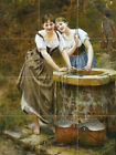 Carrelage de bain mural en céramique art deux filles campagne #2106