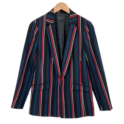 Casaco feminino INC International Concepts blazer XS multicolorido listrado gancho frontal - Imagem 1 de 4