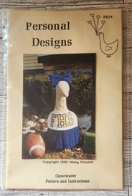 Vintage Personal Designs PD34 Cheerleader Porch Goose Outfit Pattern ~ 1992 - Image 1 of 3
