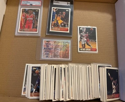 1996-97 TOPPS BASKETBALL COMPLETE SET #1-221 KOBE SGC 7 + IVERSON PSA 7+ #111 SP - Image 1 of 4