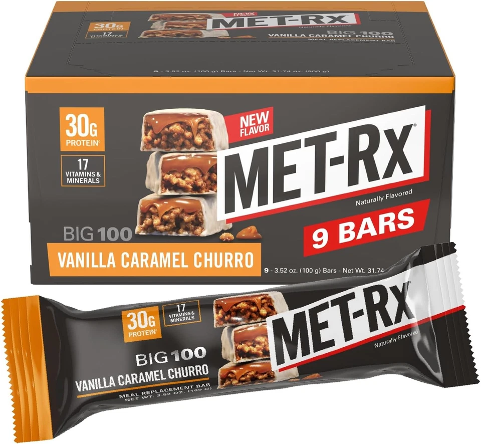 MET-Rx Big 100 Colossal Protein Bars Meal Replacement 9 Count Exp Jul 2 21