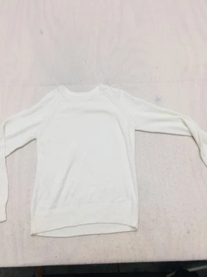 Jeanne Pierre свитер женщин L большой белый кабель трикотажа ворота - Изображение 1 из 4