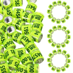 100 Piezas Carreras Paloma Tobillera Pies de Pájaro Anillo Canario Piernas Bandas Anillos - Imagen 1 de 12