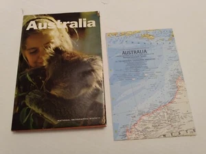 Australia National Geographic Special Pub. Hardcover 1968 Dust Jacket w/ Map - Foto 1 di 12