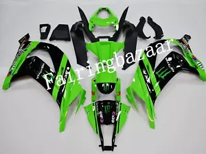 Fit for 2011-2015 ZX10R Green Black ABS Injection Mold Bodywork Fairing Kit - Foto 1 di 7