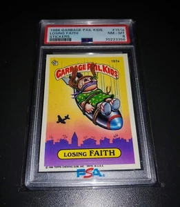 1986 GPK Losing Faith #151a PSA 8 Vintage Garbage Pail Kids Card - Picture 1 of 3