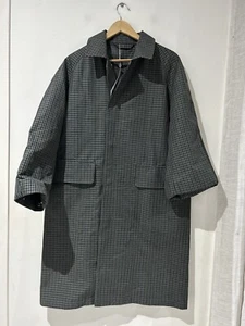 NWT Uniqlo U Men sz M Single Breasted Coat Wanita Mantel Grey 07 Checkered New - Picture 1 of 18