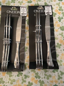 Oneida Portfolio Savor Set 6 Dinner Knives 18/10 Stainless (TWO SETS 12 Pieces) - Picture 1 of 5