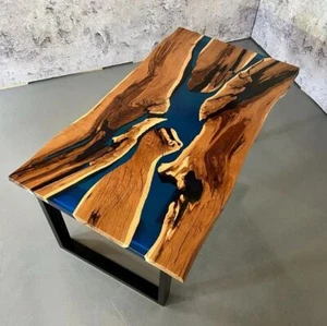 Handmade Home Decor Epoxy Resin Acacia Table Top Custom Order For Kitchen Slab - Picture 1 of 2