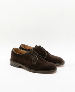 Tricker's Robert Derby Shoes Coffee Suede, sizes UK 7, 8, 9, 10, 11 - BNWB, £505 - Picture 1 of 12