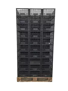 4 x Produce Baskets Euro Boxes Stacking Containers 60 x 40 x 22cm - 45 Litres - Picture 1 of 7
