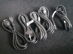 5 x 2 Pin EU 3 Prong Kettle & Clover Lead Power Cable For Laptop Adapter - Picture 1 of 5