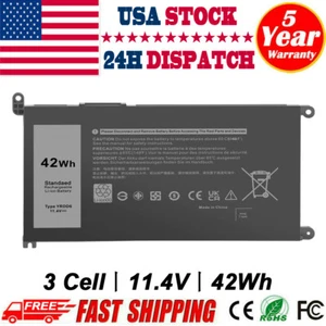 YRDD6 Battery for Dell Inspiron 3582 3593 3793 5493 5585 5593 5480 5590 5594 US - Picture 1 of 12