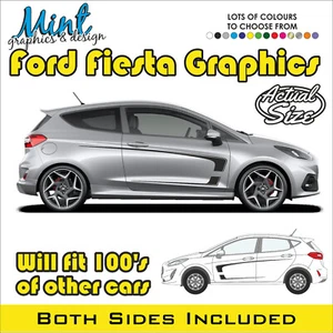 Calcomanías para FORD FIESTA ST Zetec rayas RS 3/5 puertas pegatinas gráficos GRATIS P&P 010 - Imagen 1 de 4