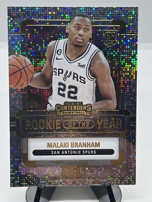 2022-23 Panini Contenders MALAKI BRANHAM Rookie Of The Year Sparkle RC #12 Spurs - Image 1 of 2