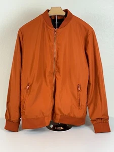 Fashion Nova Eddie Bomber Jacket Men's M Burnt Orange-NWOT Streetwear Y2K - Picture 1 of 16