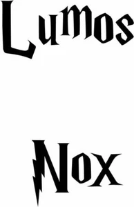 Harry Potter Lumos Nox Light Switch Decal Childs Room Wall Art Sticker VINYL - Picture 1 of 1