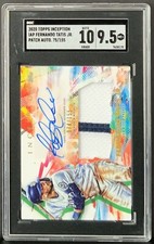 Fernando Tatis Jr., Auto #/155 Patch, 2020 Topps Inception, Padres, SGC 9.5/10